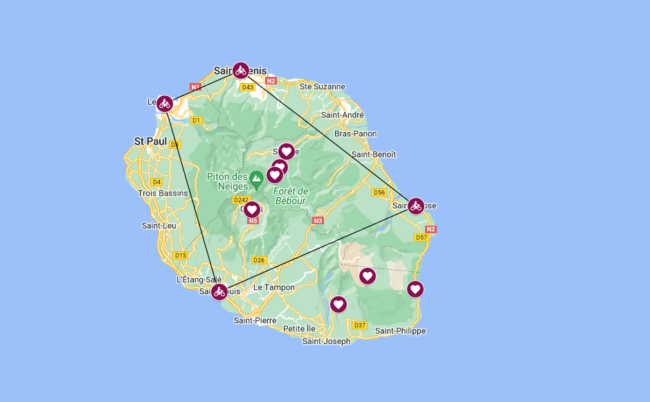 carte ile de la réunion