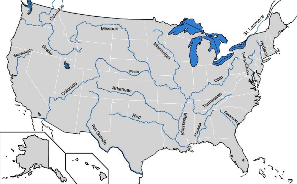 carte fluviale usa