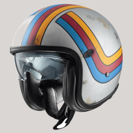 casque moto jet vintage premier platinum ex