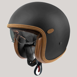 casque moto jet vintage premier platinum