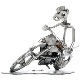 figurine motard metal motocross