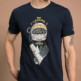 t-shirt motard bleu foncé