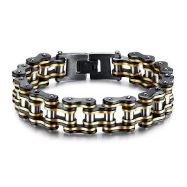 bijou bracelet chaine de moto classique en acier