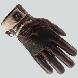 gants motard helstons fender heating marron beige