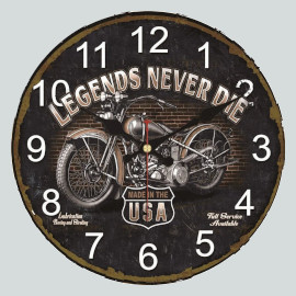 horloge murale moto vintage