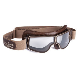 lunette marque motard vintage aviator t2 doré marron