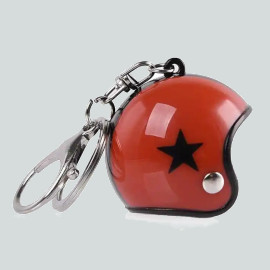port clé casque moto rouge