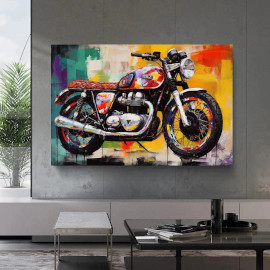 tableau pop art moto