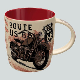 tasse motard en céramique rétro route 66