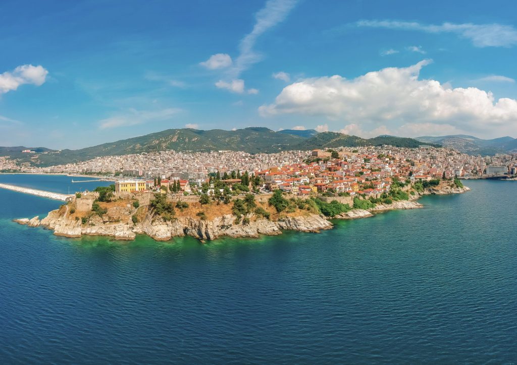 route de thessalonique à kavala en grèce