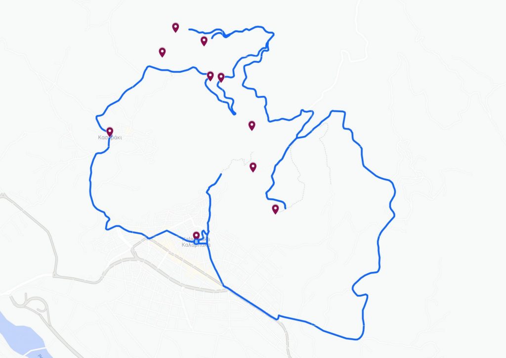 itinéraire de la route des météores en grèce