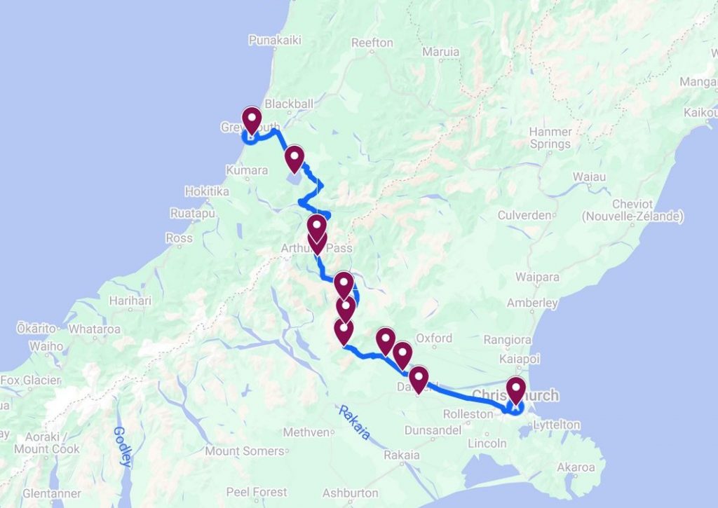 Itinéraire Arthur's Pass une des meilleurs routes en Nouvelle Zélande