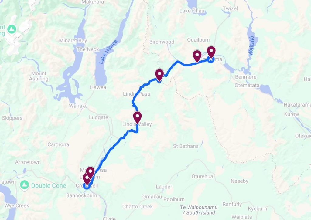 Itinéraire Lindis Pass une des meilleurs routes en Nouvelle Zélande