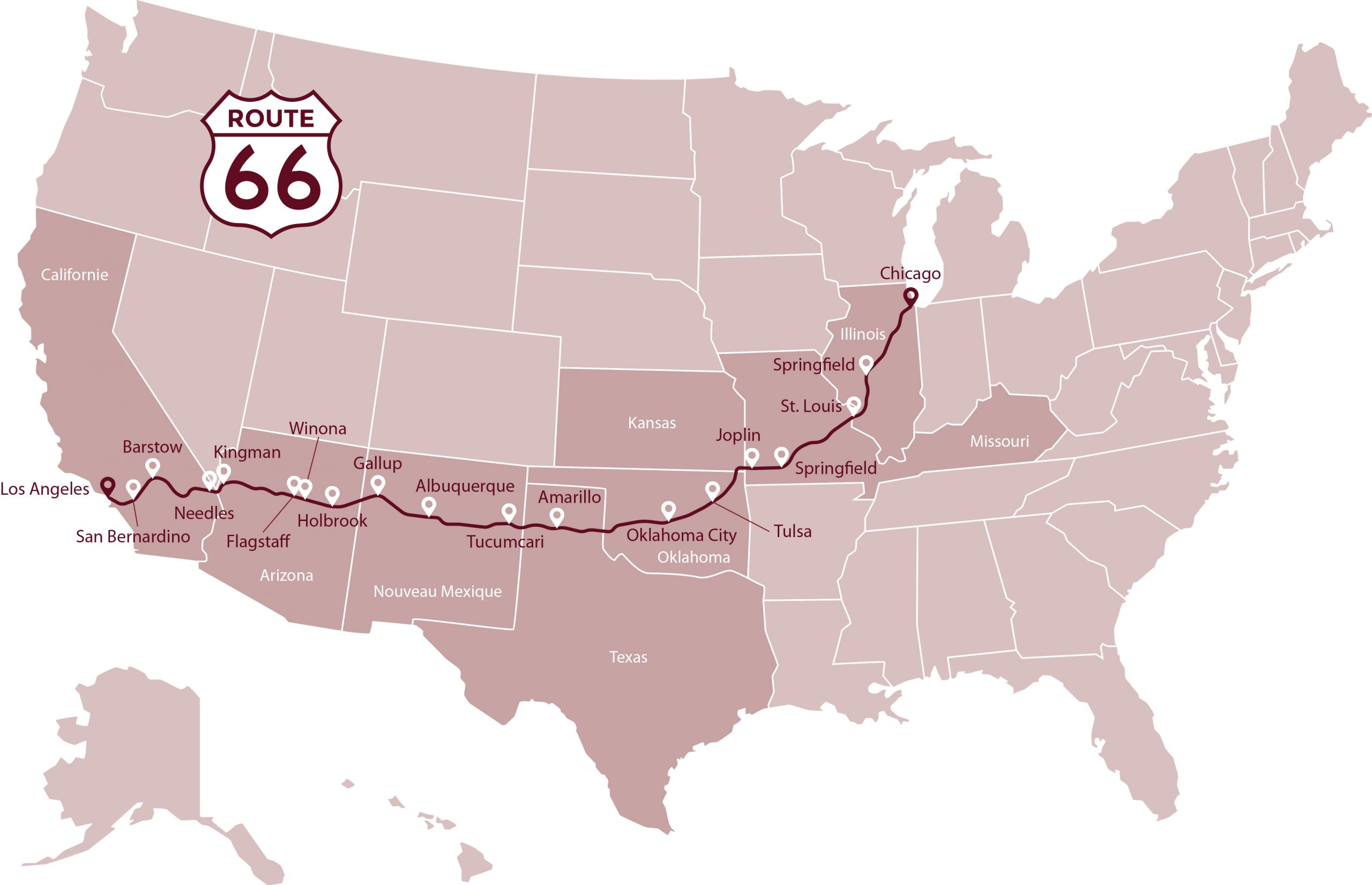 Carte Route 66
