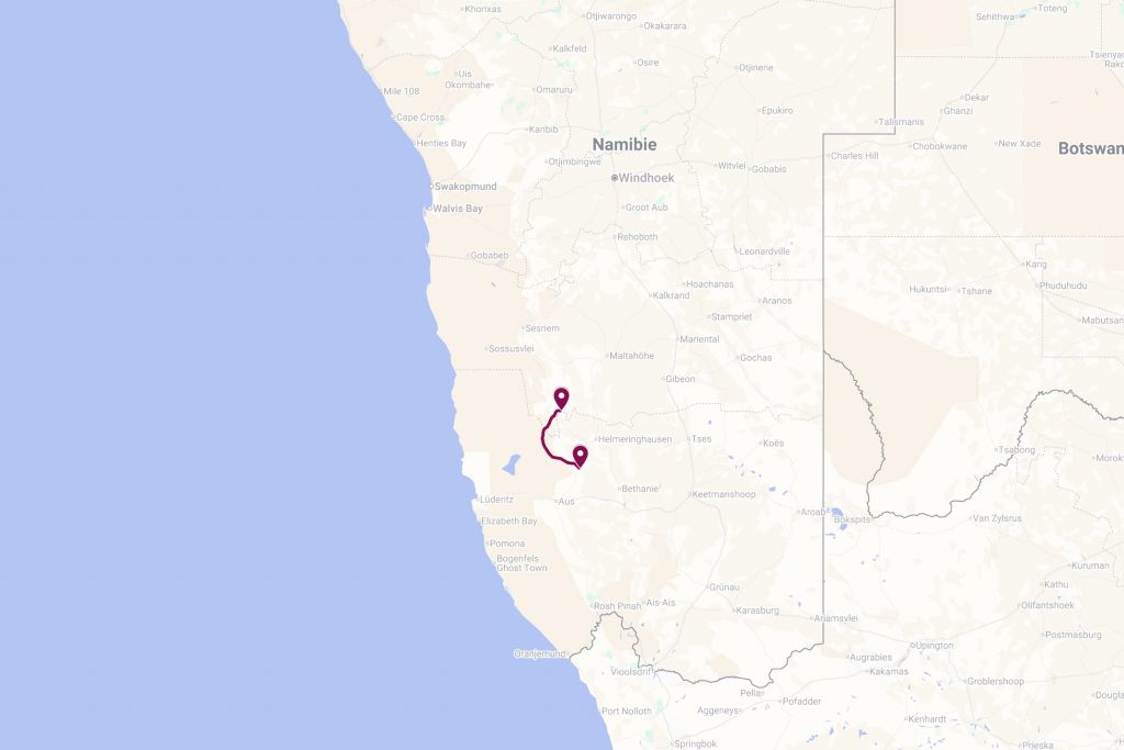 Carte D707 Namibie