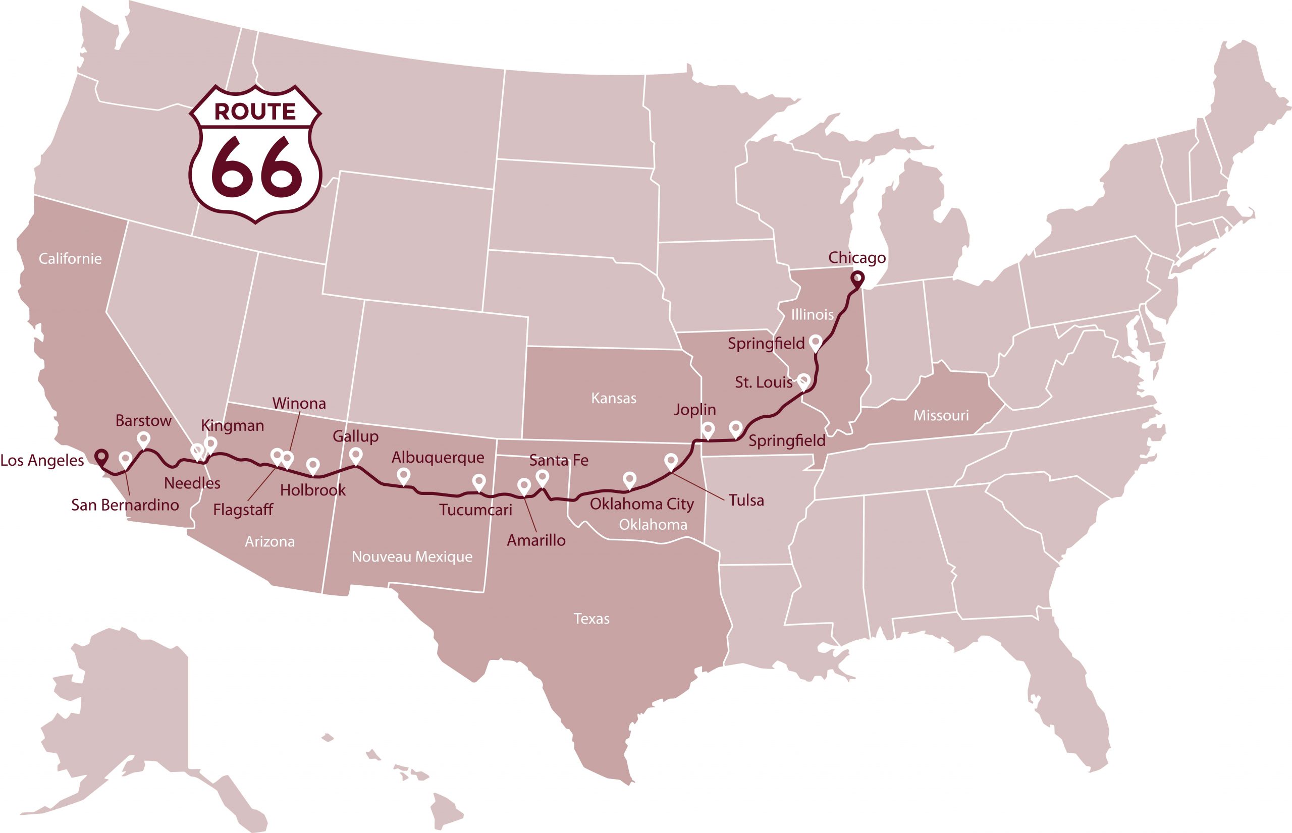 Carte Route 66