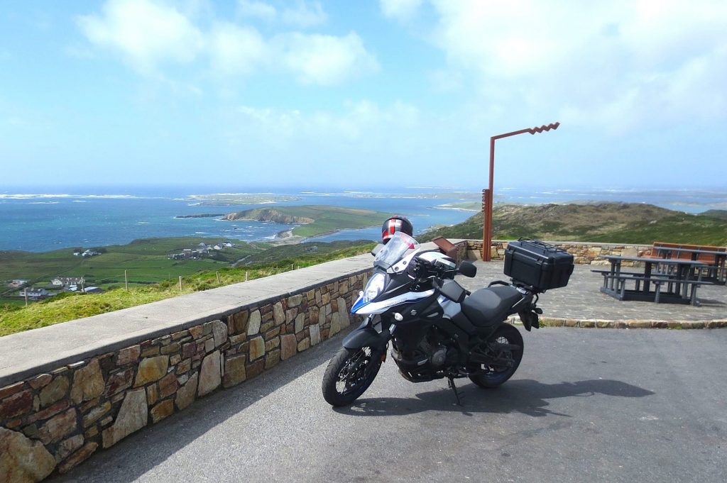 la sky road à moto